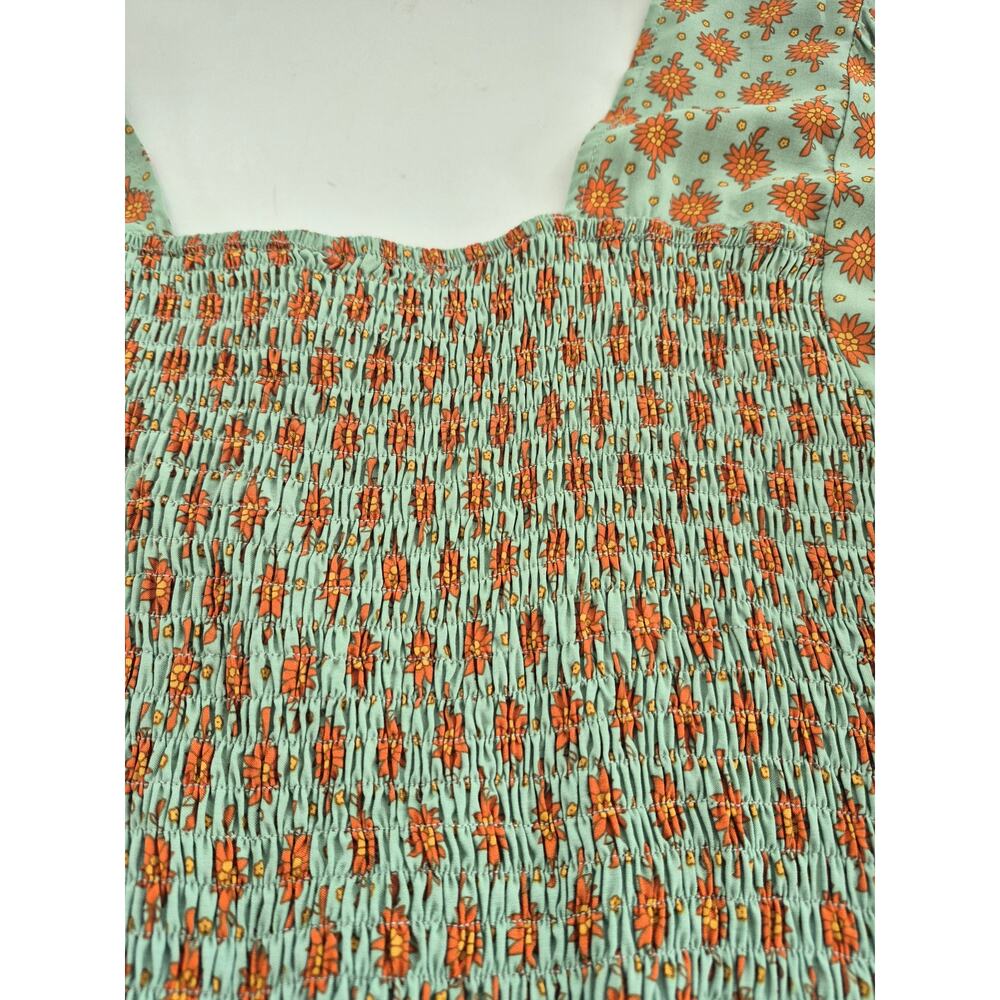 Anna Kaci Maxi Dress Small Mixed Print Tiered Smocked Cottagecore Boho NWT - Picture 9 of 12